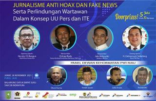 PWI Riau Taja Diklat Jurnalisme Anti Hoax dan Fake News